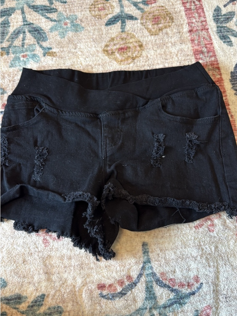 Foucome maternity Jean shorts